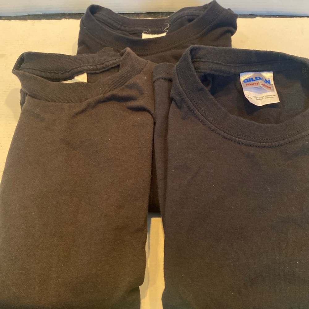 Boys Bundle of 3 Black T-shirts